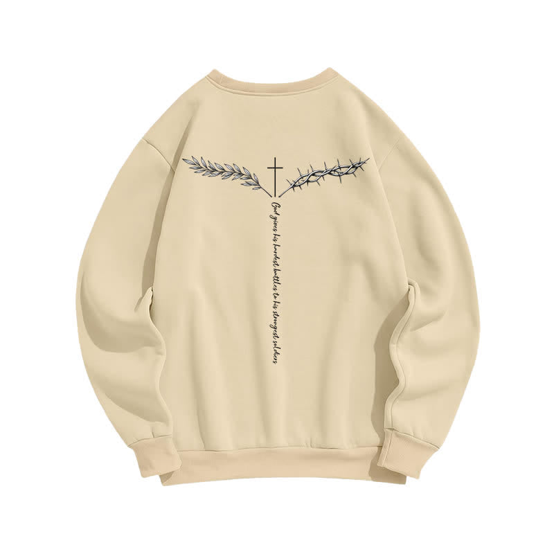 Christianartworkshop Son Of God Thorn Branch Hellblaues Sweatshirt mit Rundhalsausschnitt - image 10