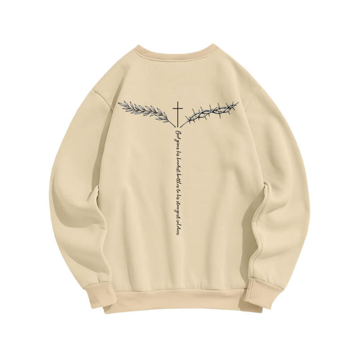 Christianartworkshop Son Of God Thorn Branch Hellblaues Sweatshirt mit Rundhalsausschnitt - image 10