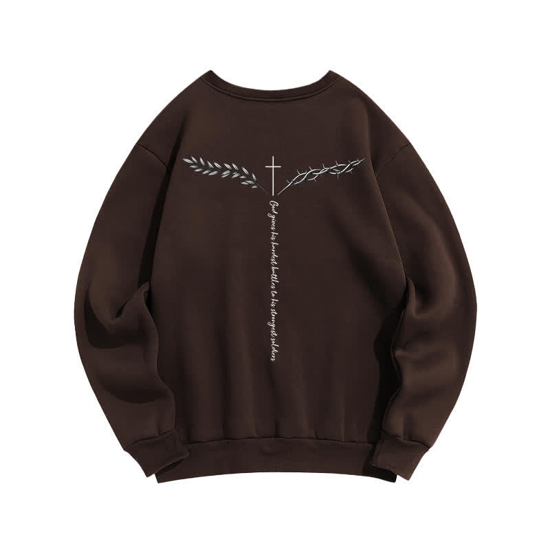 Christianartworkshop Son Of God Thorn Branch Hellblaues Sweatshirt mit Rundhalsausschnitt - image 13