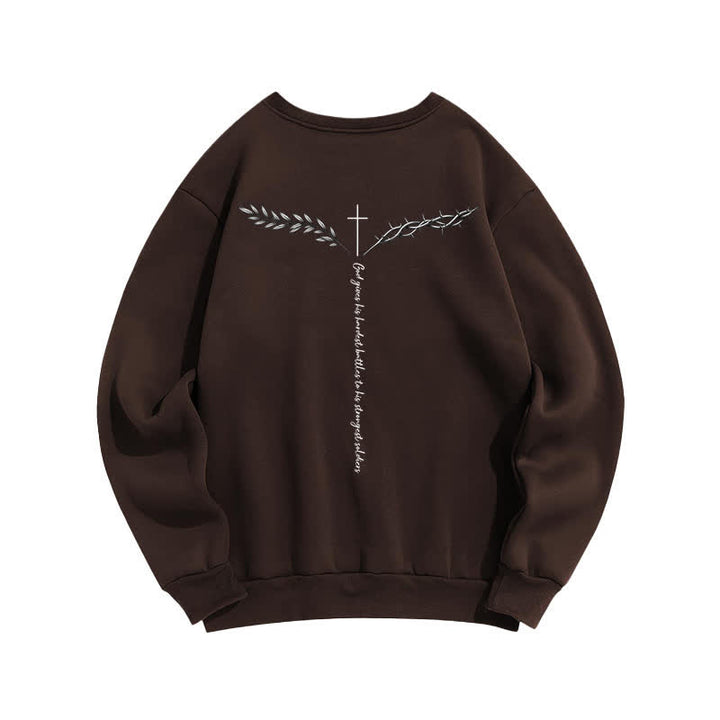 Christianartworkshop Son Of God Thorn Branch Hellblaues Sweatshirt mit Rundhalsausschnitt - image 13