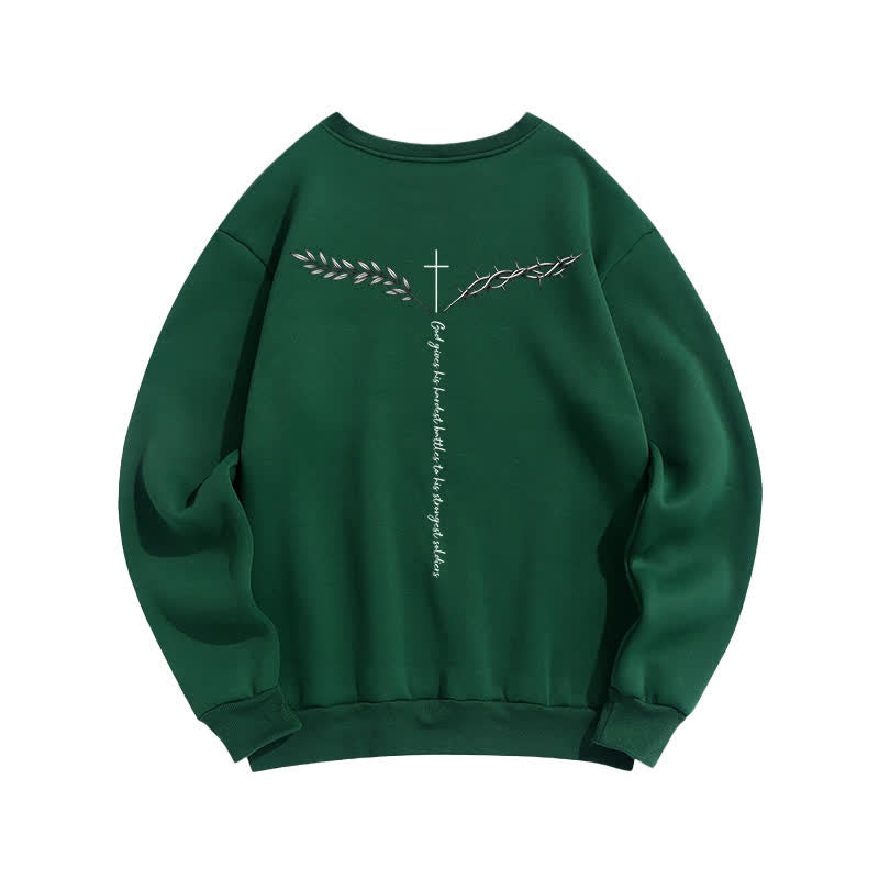 Christianartworkshop Son Of God Thorn Branch Hellblaues Sweatshirt mit Rundhalsausschnitt - image 16