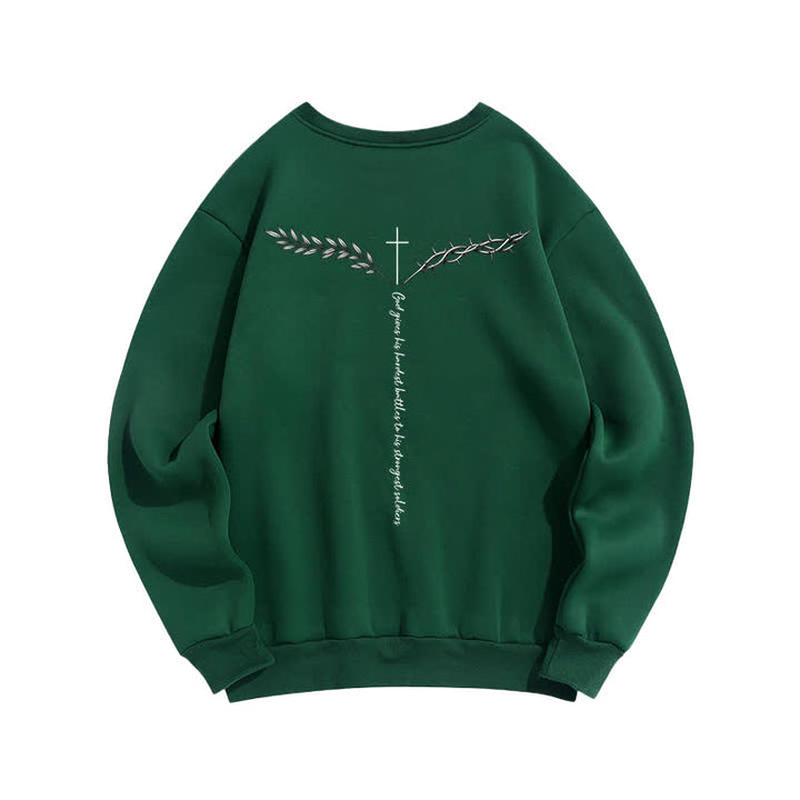 Christianartworkshop Son Of God Thorn Branch Hellblaues Sweatshirt mit Rundhalsausschnitt - image 16