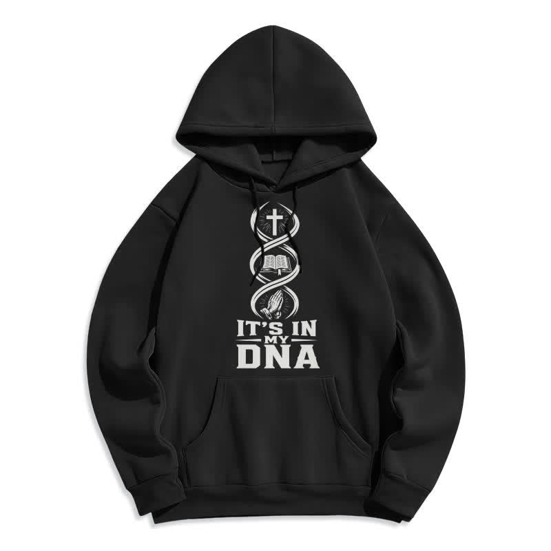 Christianartworkshop Es liegt in meiner DNA, Glaube – Fleece-Pullover-Hoodie - Schwarz - 2XL - image 1