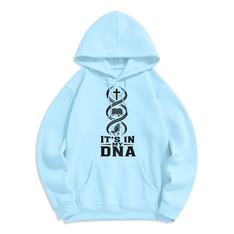 Christianartworkshop Es liegt in meiner DNA, Glaube – Fleece-Pullover-Hoodie - Blau - 2XL - image 3