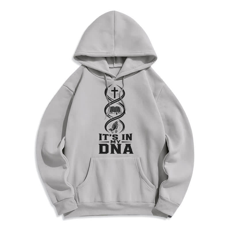 Christianartworkshop Es liegt in meiner DNA, Glaube – Fleece-Pullover-Hoodie - Grau - 2XL - image 4