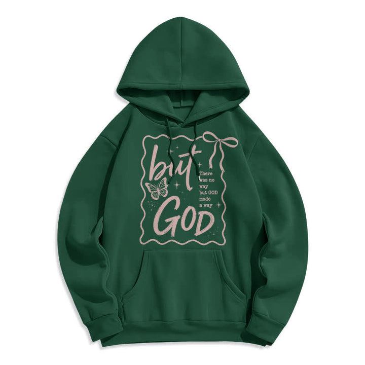Christianartworkshop Aber Gott Schmetterling Oversized Fleece Hoodie - Grün - 2XL - image 4