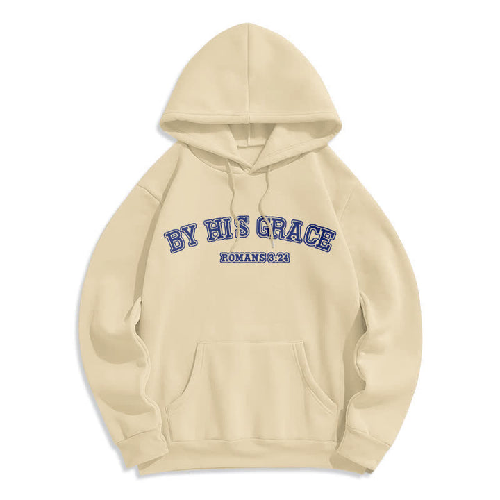 Christianartworkshop Durch seine Gnade Römer 8:24 Oversized Pullover Hoodie - Aprikose - 2XL - image 0