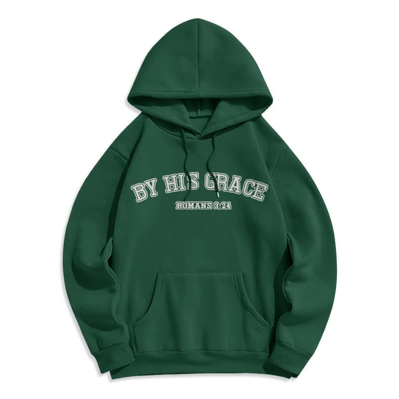 Christianartworkshop Durch seine Gnade Römer 8:24 Oversized Pullover Hoodie - Grün - 2XL - image 6