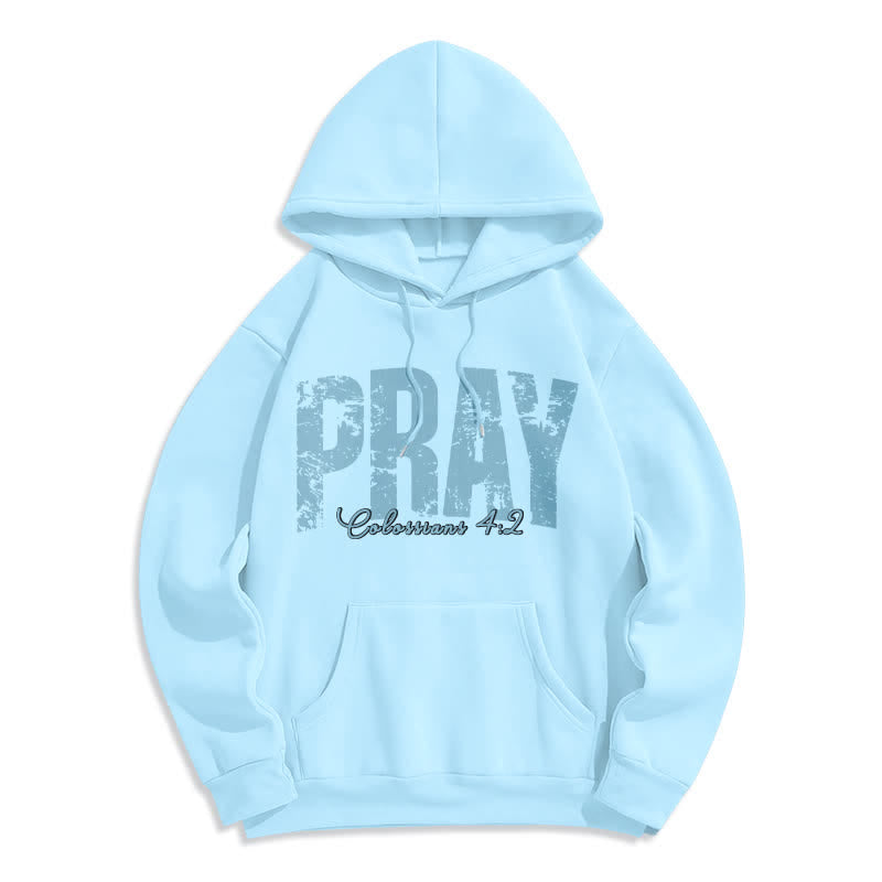 Christianartworkshop Fleece-Pullover-Hoodie mit abgenutztem Bibelvers-Aufdruck - Blau - 2XL - image 4