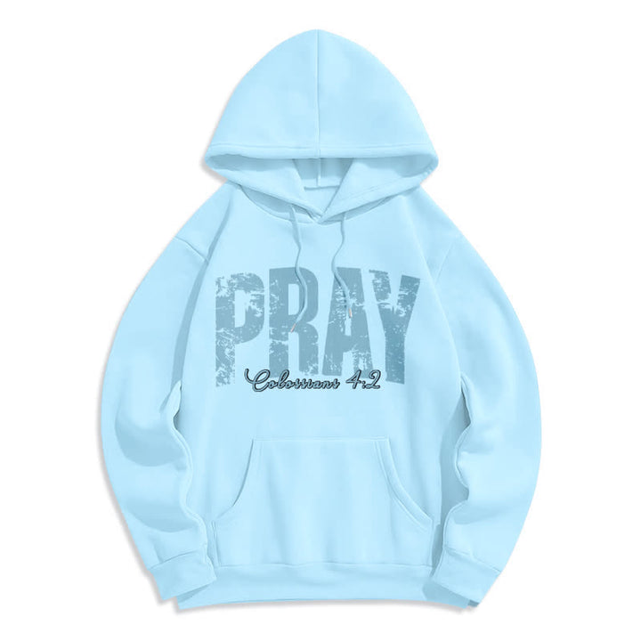 Christianartworkshop Fleece-Pullover-Hoodie mit abgenutztem Bibelvers-Aufdruck - Blau - 2XL - image 4