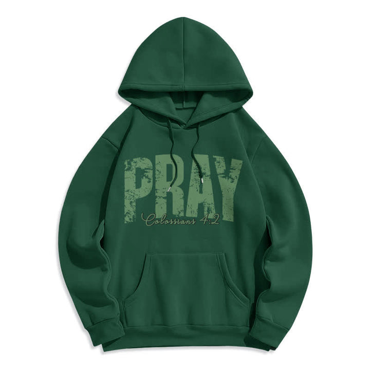 Christianartworkshop Fleece-Pullover-Hoodie mit abgenutztem Bibelvers-Aufdruck - Grün - 2XL - image 3