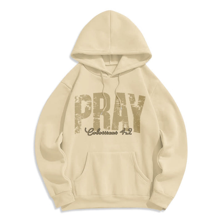 Christianartworkshop Fleece-Pullover-Hoodie mit abgenutztem Bibelvers-Aufdruck - Aprikose - 2XL - image 7