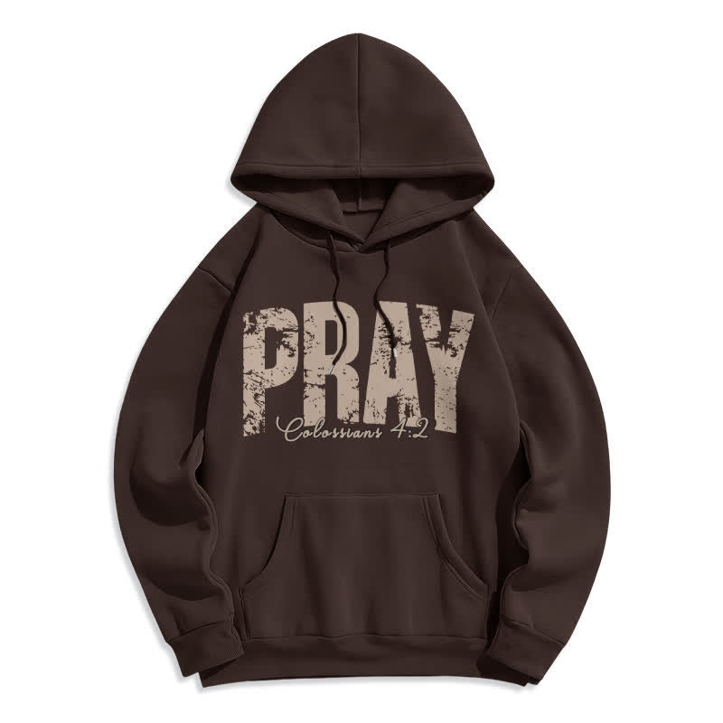 Christianartworkshop Fleece-Pullover-Hoodie mit abgenutztem Bibelvers-Aufdruck - Kaffee - 2XL - image 6