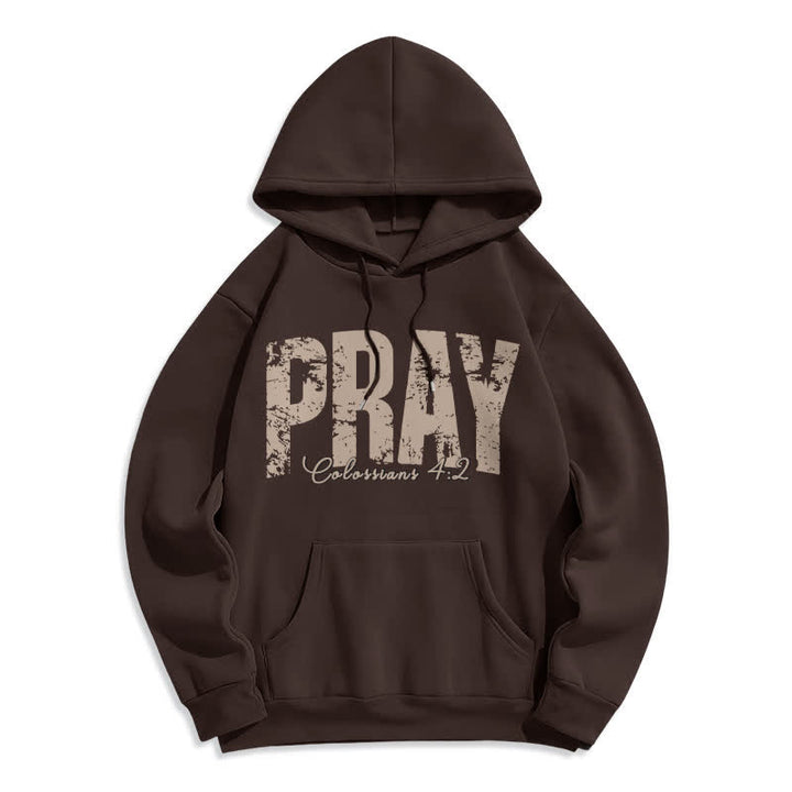 Christianartworkshop Fleece-Pullover-Hoodie mit abgenutztem Bibelvers-Aufdruck - Kaffee - 2XL - image 6