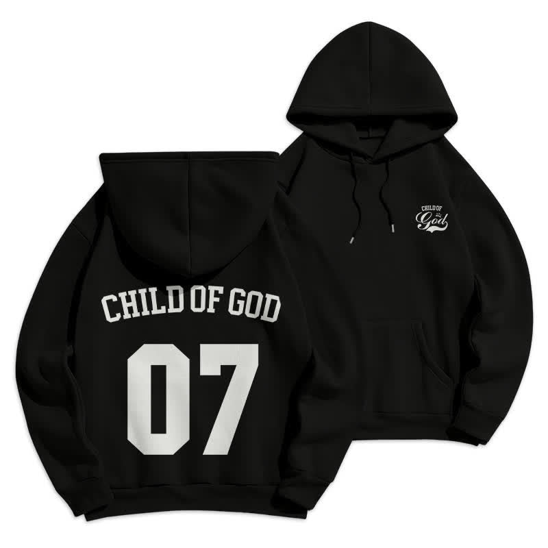 Christianartworkshop Child Of God 07 Street Fleece Pullover Hoodie - Schwarz - 2XL - image 6