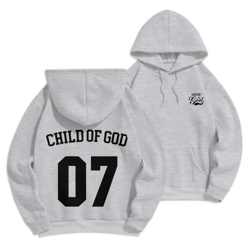 Christianartworkshop Child Of God 07 Street Fleece Pullover Hoodie - Grau - 2XL - image 0