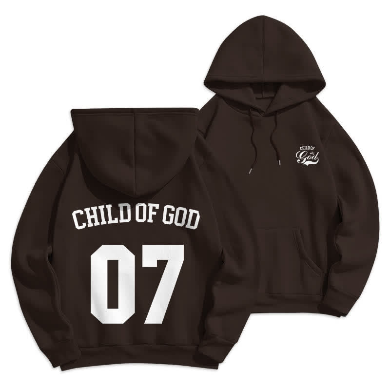 Christianartworkshop Child Of God 07 Street Fleece Pullover Hoodie - Kaffee - 2XL - image 12
