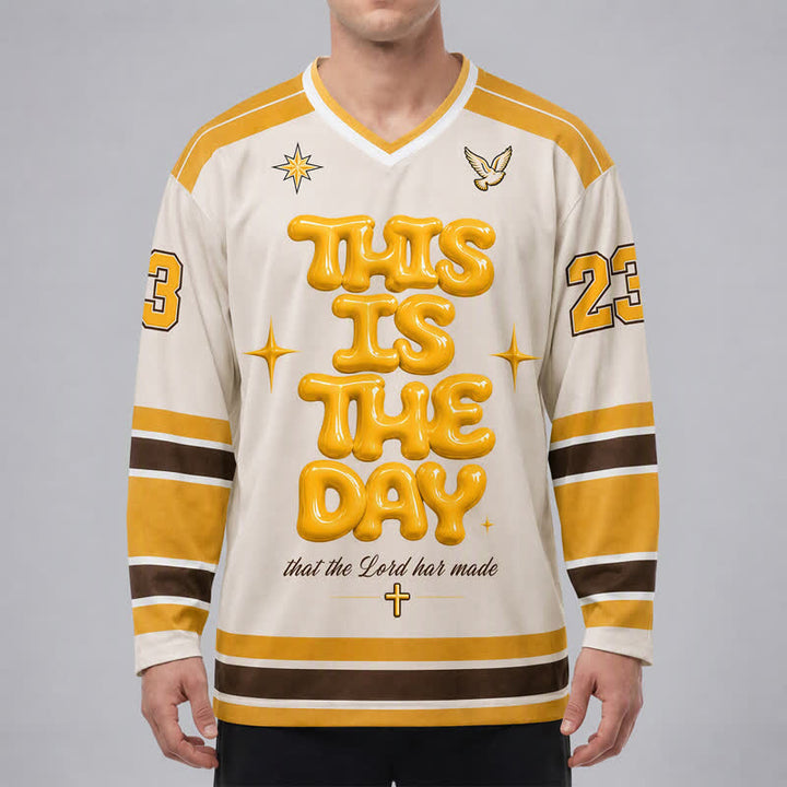 Christianartworkshop This Is The Day Puff Print Hockeytrikot - image 3