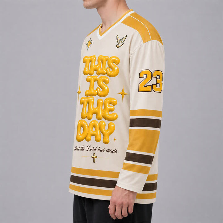 Christianartworkshop This Is The Day Puff Print Hockeytrikot - image 6