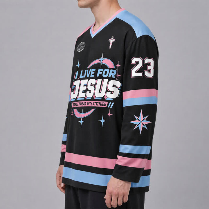 Christianartworkshop Lebe für Jesus Pastell Streetwear Hockeytrikot - image 6