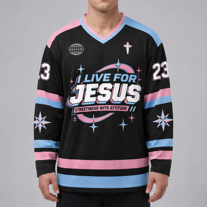 Christianartworkshop Lebe für Jesus Pastell Streetwear Hockeytrikot - image 3