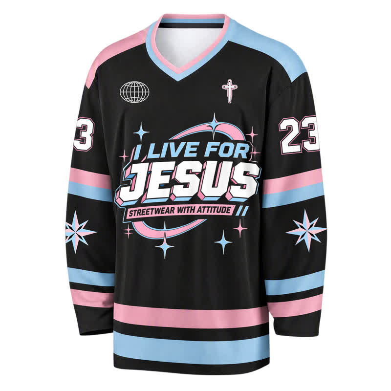 Christianartworkshop Lebe für Jesus Pastell Streetwear Hockeytrikot - image 1