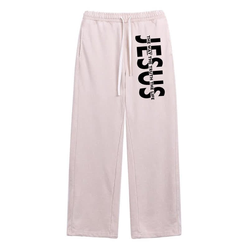 Christianartworkshop Jesus – Der Weg, die Wahrheit, das Leben – gewaschene Jogginghose - Aprikose - 2XL - image 32