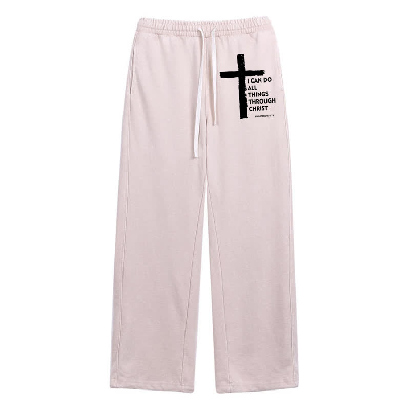 Christianartworkshop Walk By Faith Cross Washed Sweatpants - Aprikose - 2XL - image 24