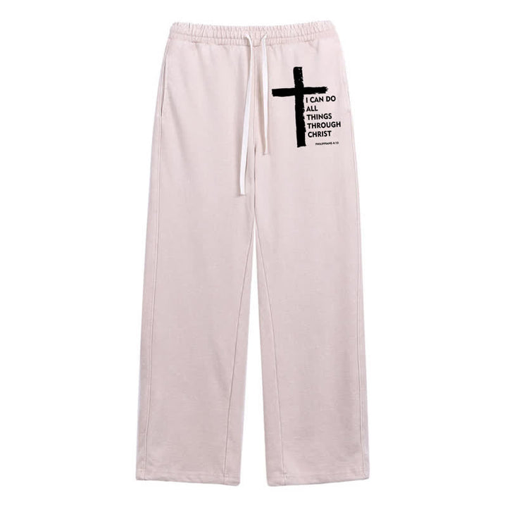 Christianartworkshop Walk By Faith Cross Washed Sweatpants - Aprikose - 2XL - image 24