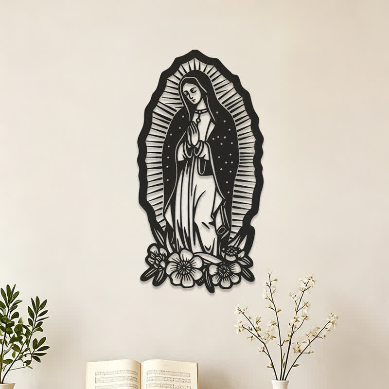 Christianartworkshop Metall-Wanddekoration Unserer Lieben Frau von Guadalupe: Ein Symbol des Glaubens und der göttlichen Gnade - image 0