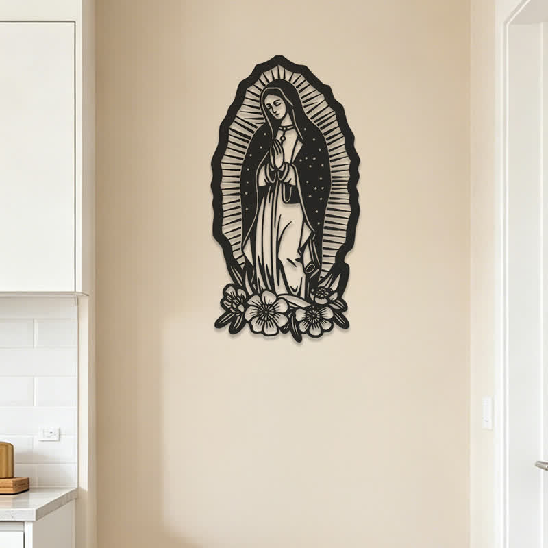 Christianartworkshop Metall-Wanddekoration Unserer Lieben Frau von Guadalupe: Ein Symbol des Glaubens und der göttlichen Gnade - image 1