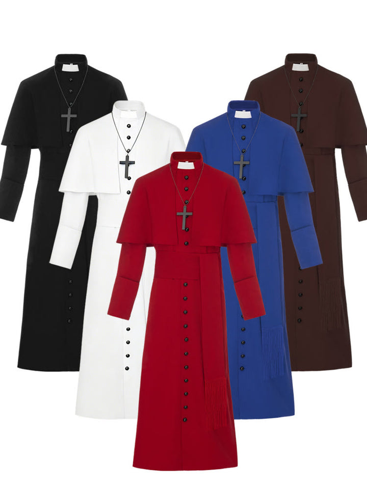 Christianartworkshop Mehrfarbige zeremonielle römische Soutane-Kassock: Ästhetik mittelalterlicher Priester - image 1
