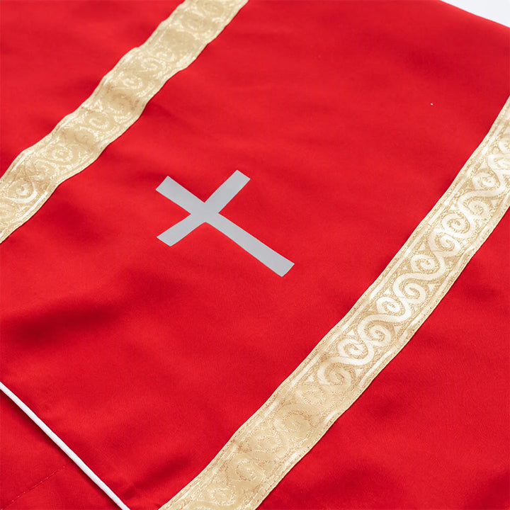 Mehrfarbige, ausgestellte Soutane mit Kreuzmotiven und ritueller Ästhetik von Christianartworkshop - image 3