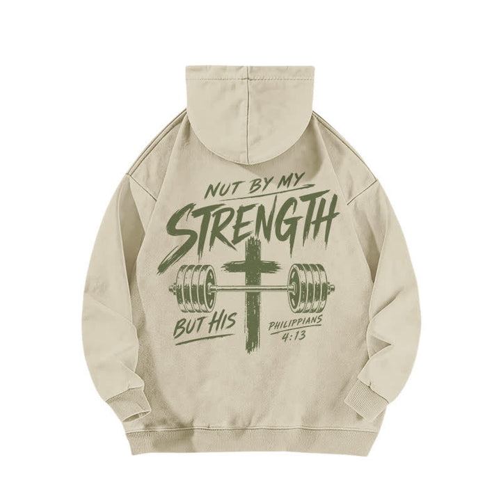 Christianartworkshop Nicht durch meine Kraft, sondern durch seinen braun verwaschenen Hoodie - image 7