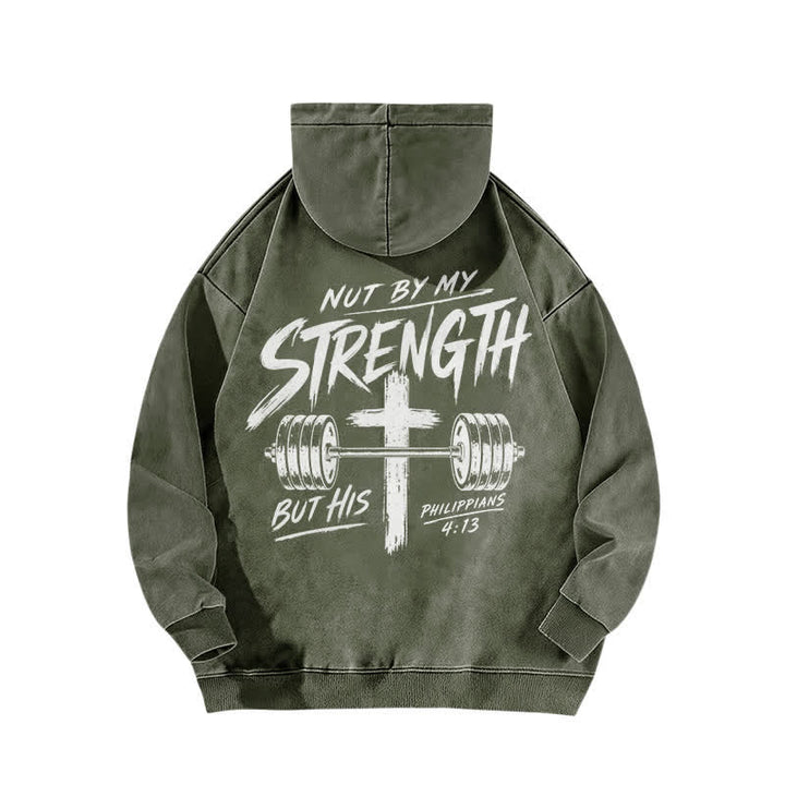 Christianartworkshop Nicht durch meine Kraft, sondern durch seinen braun verwaschenen Hoodie - image 13