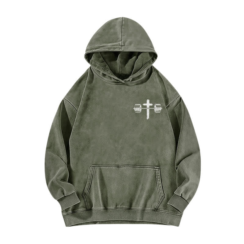 Christianartworkshop Nicht durch meine Kraft, sondern durch seinen braun verwaschenen Hoodie - image 14