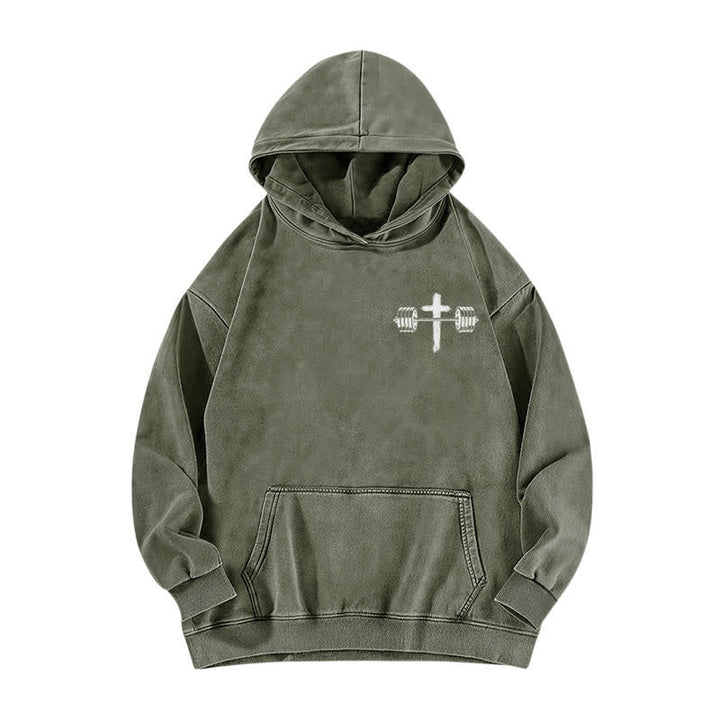 Christianartworkshop Nicht durch meine Kraft, sondern durch seinen braun verwaschenen Hoodie - image 14