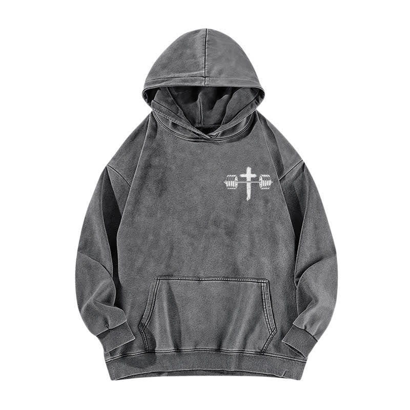 Christianartworkshop Nicht durch meine Kraft, sondern durch seinen braun verwaschenen Hoodie - image 11