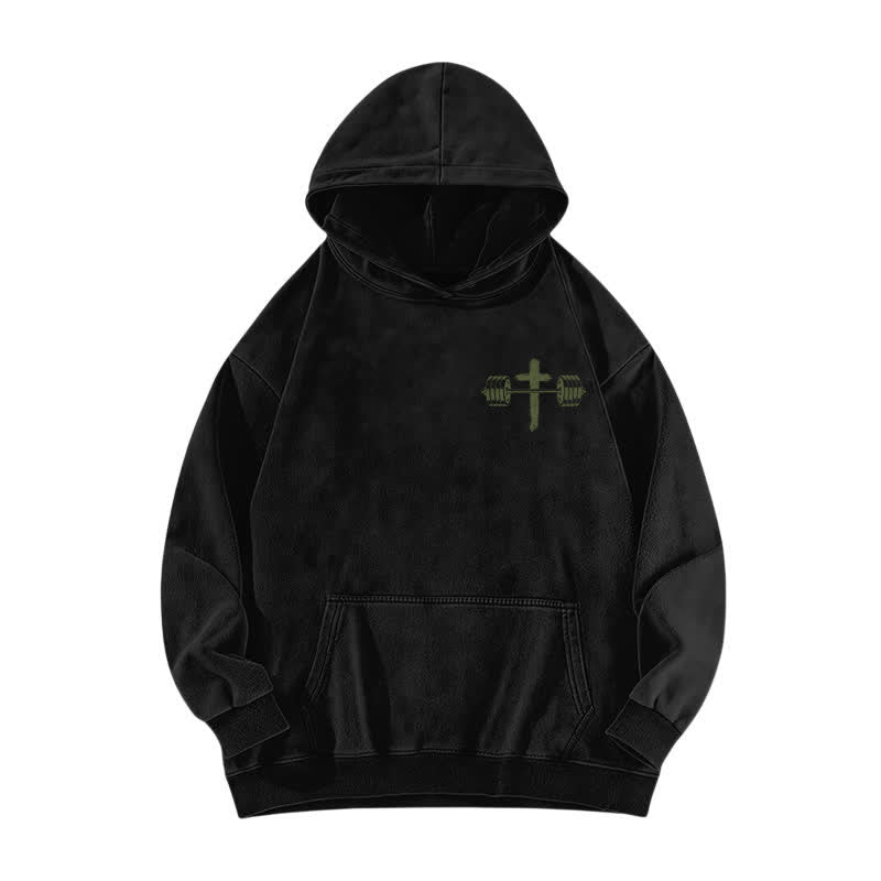 Christianartworkshop Nicht durch meine Kraft, sondern durch seinen braun verwaschenen Hoodie - image 5