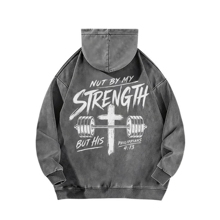 Christianartworkshop Nicht durch meine Kraft, sondern durch seinen braun verwaschenen Hoodie - image 10