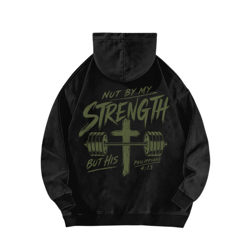 Christianartworkshop Nicht durch meine Kraft, sondern durch seinen braun verwaschenen Hoodie - image 4