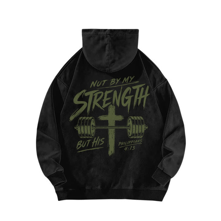 Christianartworkshop Nicht durch meine Kraft, sondern durch seinen braun verwaschenen Hoodie - image 4