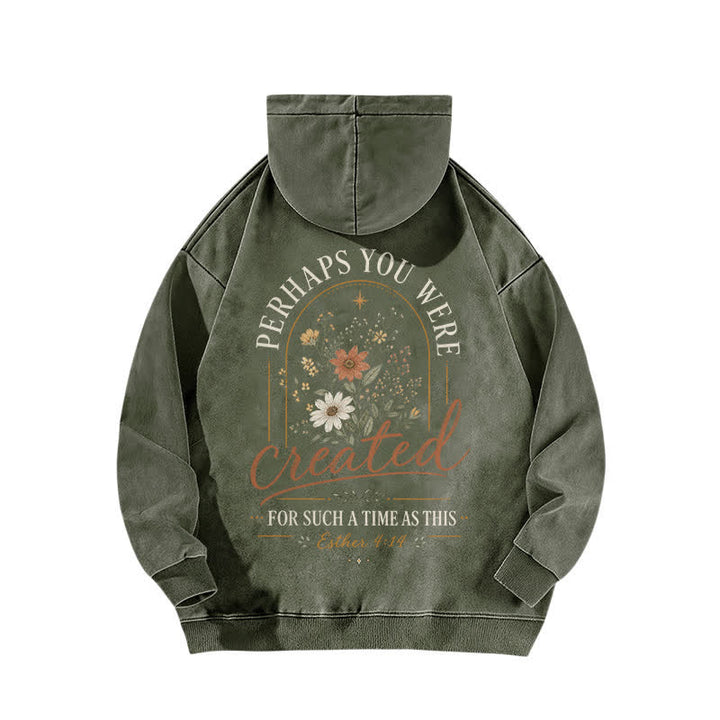 Christianartworkshop Für eine Zeit wie diese: Dieser geblümte, gewaschene Hoodie - image 10