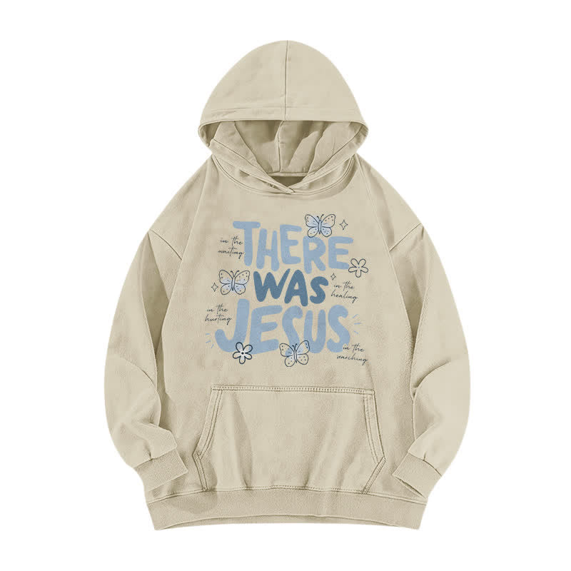 Christianartworkshop There Was Jesus Butterfly Bloom Washed Hoodie - Aprikose - 5XL - image 2