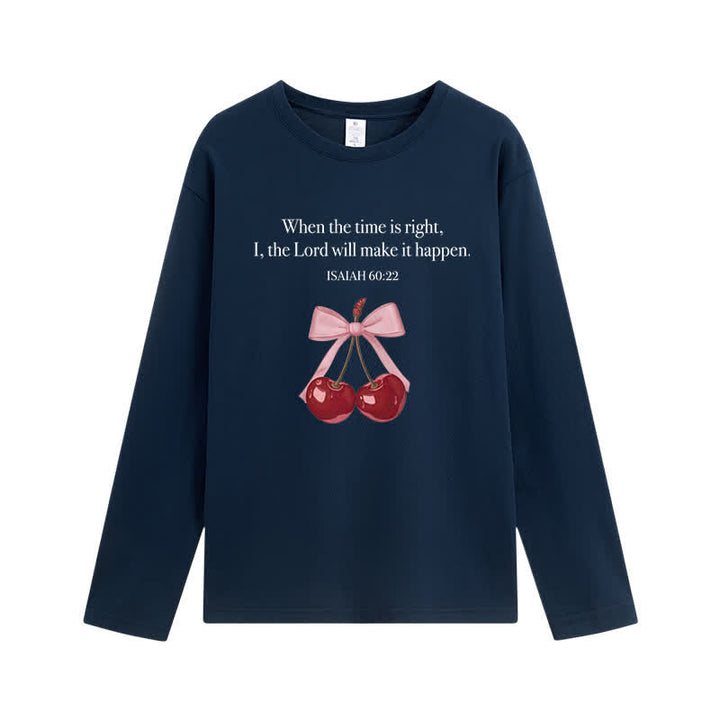 Christianartworkshop Jesaja 60,22 Kirsch-Schleifen-Grafik Langarm-T-Shirt - Marine - 4XL - image 8
