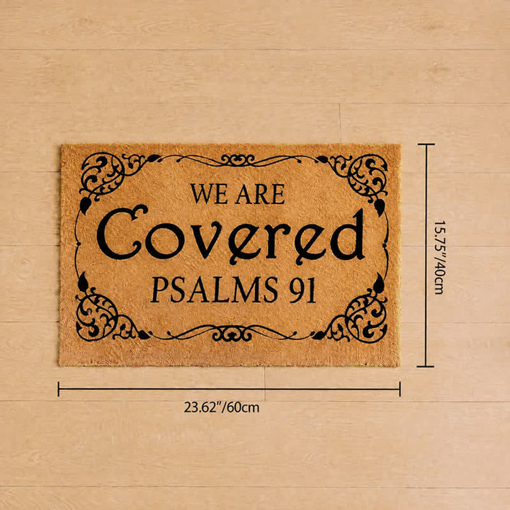 Christianartworkshop Eingangsbereich-Glaubenszitat „Wir sind beschützt“ (Psalm 91) Fußmatte aus künstlichem Kokosfasermaterial - 15,75''*23,62''/40*60cm - image 7