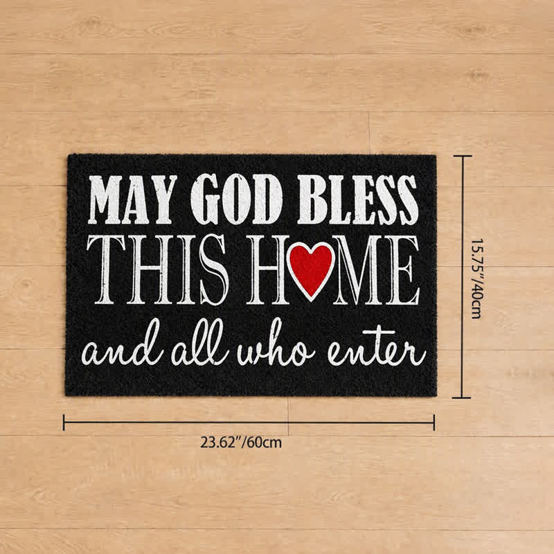 Christianartworkshop Fußmatte aus künstlichem Kokosfasermaterial mit gemischter Schriftart und Herzmotiv. - 15,75''*23,62''/40*60cm - image 7