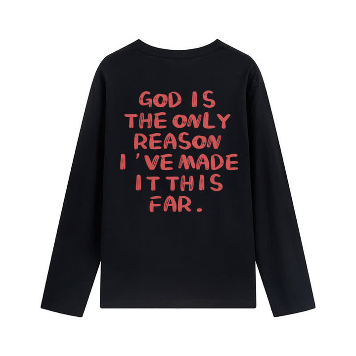 Christianartworkshop „Gott ist der einzige Grund“ – Weißes Langarm-T-Shirt - image 7