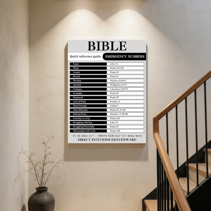 Christianartworkshop Biblischer Notfallleitfaden als Wandbild: Himmlischer Trost und Schriftzeichen - image 2