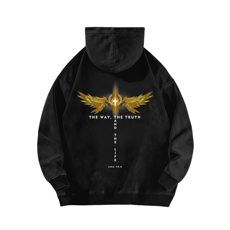 Christianartworkshop Der Weg, die Wahrheit und das Leben gewaschen Hoodie - image 1